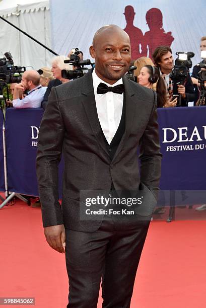 Jimmy Jean Louis attends the 'Infiltrator' Deauville Premiere as part of 42nd Deauville American Film Festival Opening Ceremony at the CID on...
