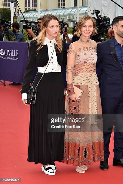 Christa Theret, Diane Rouxel and Kheiron attend the 'Infiltrator' Deauville Premiere as part of 42nd Deauville American Film Festival Opening...
