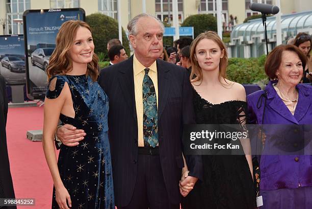 Members of the Jury Ana Girardot, Frederic Mitterrand, Sara Forestier and Francoise Arnoul attend the 'Infiltrator' Deauville Premiere as part of...