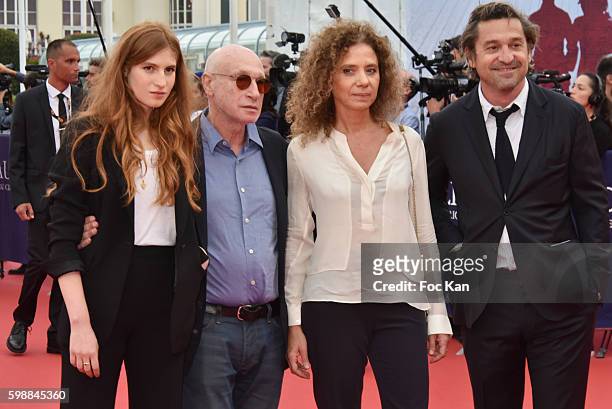 Agathe bonitzerÊand her father director Pascal Bonitzer and guests attend the 'Infiltrator' Deauville Premiere as part of 42nd Deauville American...