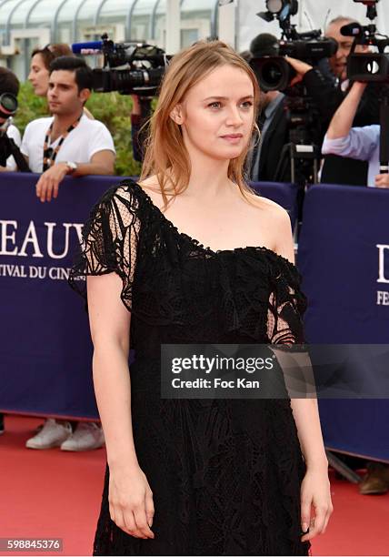 Sara Forestier attends the 'Infiltrator' Deauville Premiere as part of 42nd Deauville American Film Festival Opening Ceremony at the CID on September...