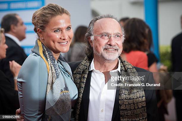 Olivier Dassault and his wife Natacha Dassault arrive at the opening ceremony of the 42nd Deauville American Film Festival on September 2, 2016 in...