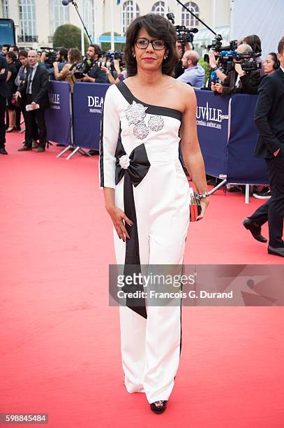 Audrey Pulvar arrives at the opening ceremony of the 42nd Deauville American Film Festival on September 2, 2016 in Deauville, France.