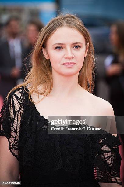 Sara Forestier arrives at the opening ceremony of the 42nd Deauville American Film Festival on September 2, 2016 in Deauville, France.