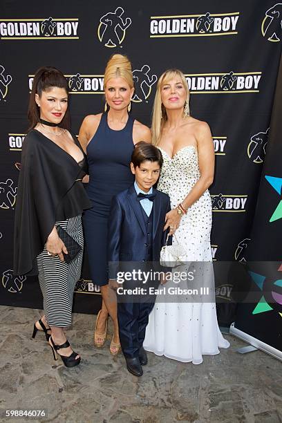 Luzelba Mansour, Sissy Fleitas and Sandra Vidal attend the Anniversary Celebration Of "Boxeo Estelar" at Belasco Theatre on September 2, 2016 in Los...