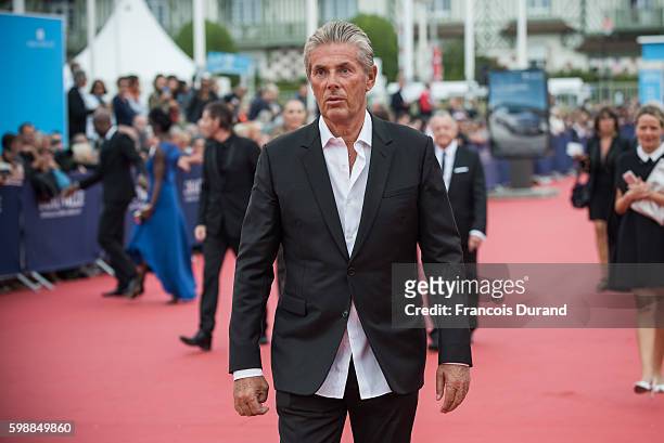 Dominique Desseigne arrives at the opening ceremony of the 42nd Deauville American Film Festival on September 2, 2016 in Deauville, France.