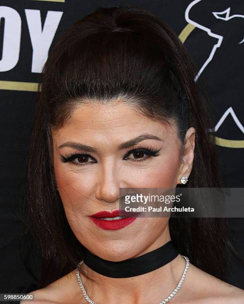 Actress Luzelba Mansour attends the anniversary celebration of "Boxeo Estelar" at Belasco Theatre on September 2, 2016 in Los Angeles, California.