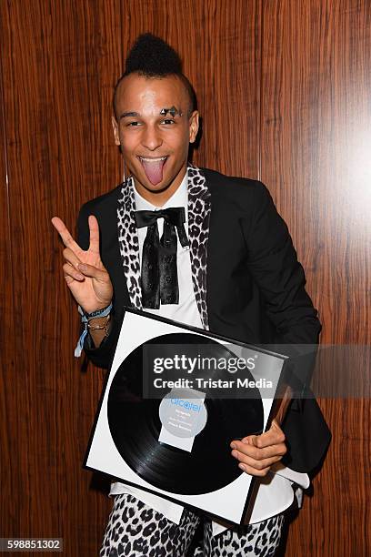 German singer Prince Damien attends the Alcatel Entertainment Night on September 2, 2016 in Berlin, Germany.