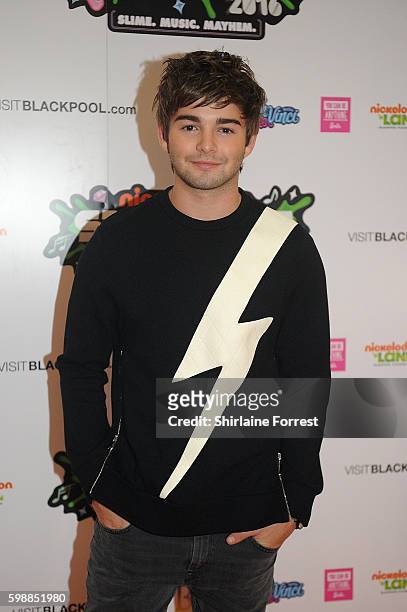 Jack Griffo arrives during the first UK Nickelodeon SLIMEFEST at the Empress Ballroom on September 3, 2016 in Blackpool, England.