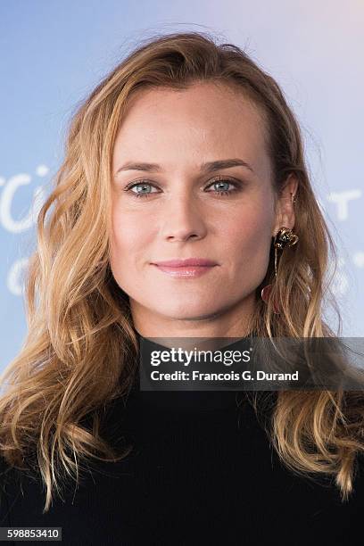 Diane Kruger poses at a photocall during the 42nd Deauville American Film Festival on September 3, 2016 in Deauville, France.