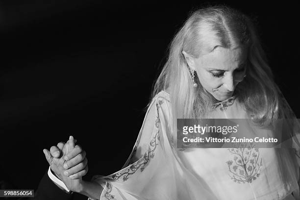 Franca Sozzani attends the premiere of 'Franca: Chaos And Creation' during the 73rd Venice Film Festival at Sala Giardino on September 2, 2016 in...