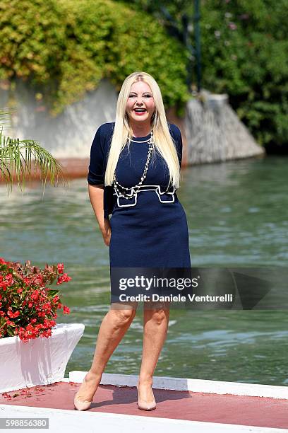Monika Bacardi arrives at Lido during the 73rd Venice Film Festival on September 3, 2016 in Venice, Italy.