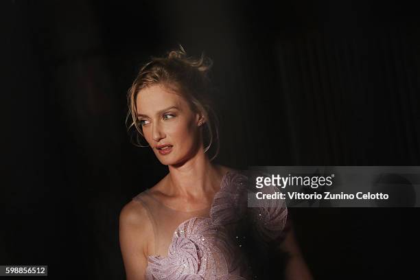 Eva Riccobono attends the premiere of 'Franca: Chaos And Creation' during the 73rd Venice Film Festival at Sala Giardino on September 2, 2016 in...