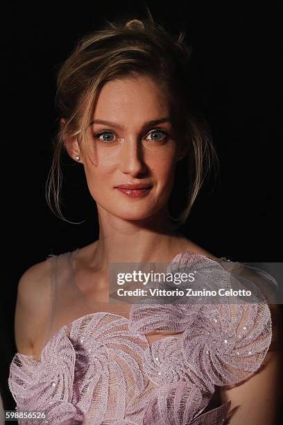 Eva Riccobono attends the premiere of 'Franca: Chaos And Creation' during the 73rd Venice Film Festival at Sala Giardino on September 2, 2016 in...