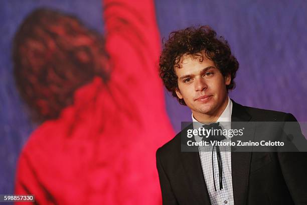 Brando Pacitto attends the premiere of 'Franca: Chaos And Creation' during the 73rd Venice Film Festival at Sala Giardino on September 2, 2016 in...