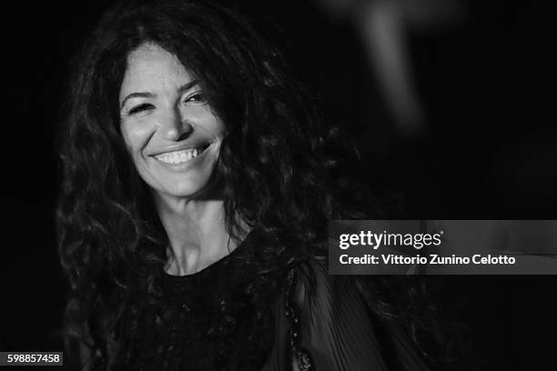 Afef Jnifen attends the premiere of 'Franca: Chaos And Creation' during the 73rd Venice Film Festival at Sala Giardino on September 2, 2016 in...