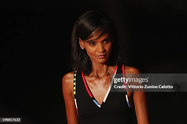 Liya Kebede attends the premiere of 'Franca: Chaos And Creation' during the 73rd Venice Film Festival at Sala Giardino on September 2, 2016 in...