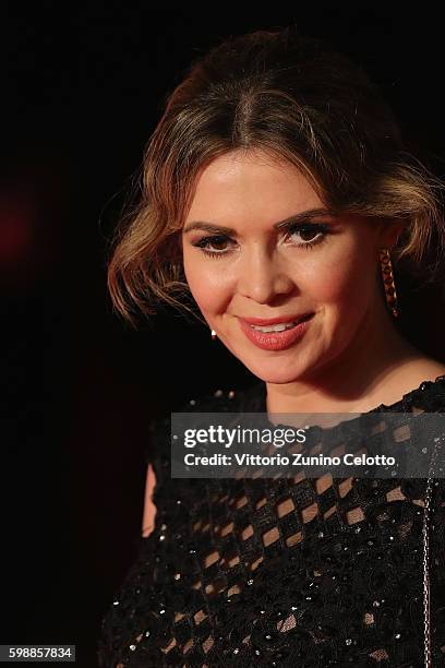 Carly Steel attends the premiere of 'Franca: Chaos And Creation' during the 73rd Venice Film Festival at Sala Giardino on September 2, 2016 in...