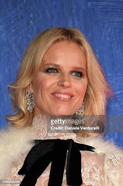 Eva Herzigova attends the premiere of 'Franca: Chaos And Creation' during the 73rd Venice Film Festival at Sala Giardino on September 2, 2016 in...