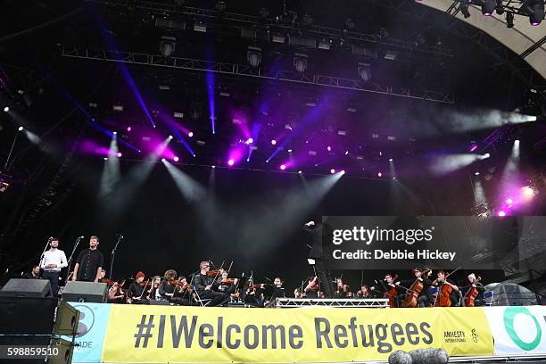 Trinity Orchestra performs on the Main Stage of Electric Picnic Festival at Stradbally Hall Estate on September 3, 2016 in Laois, Ireland.