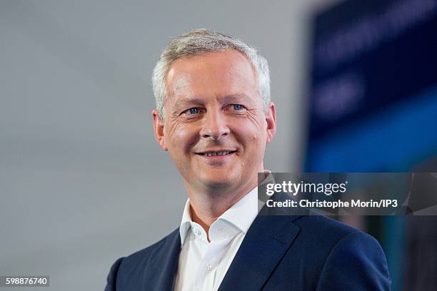 French Deputy and candidate for the Primary Election of the Right wing Les Republicains to the 2017 Presidential Election, Bruno Le Maire attends a...