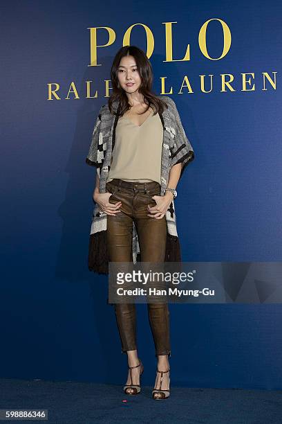 South Korean model Han Hye-Jin attends the photocall for Polo Ralph Lauren on September 2, 2016 in Seoul, South Korea.
