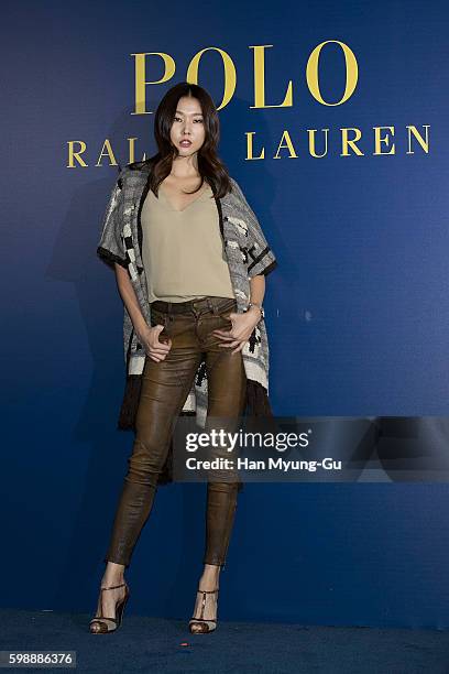 South Korean model Han Hye-Jin attends the photocall for Polo Ralph Lauren on September 2, 2016 in Seoul, South Korea.