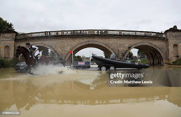 Christopher Burton of Australia riding Nobilis 18 during the Cross Country during The Land Rover Burghley Horse Trials 2016 on September 3, 2015 in...