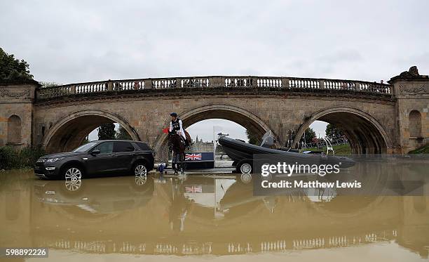 Christopher Burton of Australia riding Nobilis 18 during the Cross Country during The Land Rover Burghley Horse Trials 2016 on September 3, 2015 in...