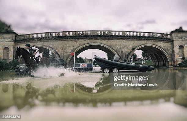 Christopher Burton of Australia riding Nobilis 18 during the Cross Country during The Land Rover Burghley Horse Trials 2016 on September 3, 2015 in...