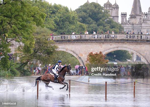 Christopher Burton of Australia riding Nobilis 18 during the Cross Country during The Land Rover Burghley Horse Trials 2016 on September 3, 2015 in...