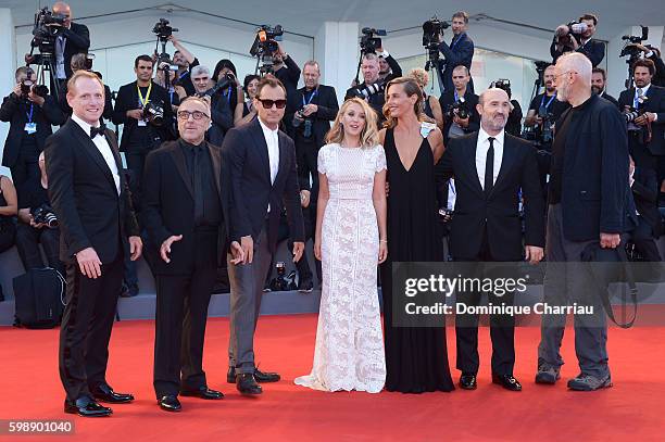 Actors Scott Shepherd, Silvio Orlando, Jude Law, Ludivine Sagnier, Cecile De France, Javier Camara and James Cromwell attend the premiere of 'The...