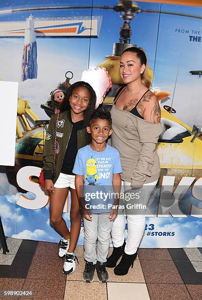 Sarah Vivan and Dwayne Michael Carter III attend "Storks" private screening Hosted by The Ludacris Foundation & Unspoken Angels on September 3, 2016...