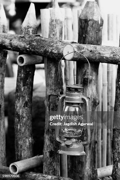 lantern and fence display in restaurant, mumbai, maharashtra, india, asia, 1982 - 1982 stock pictures, royalty-free photos & images