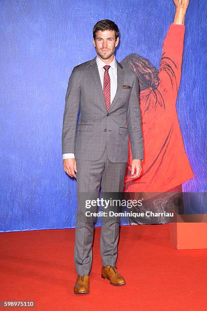 Actor Austin Stowell attends the premiere of 'In Dubious Battle' during the 73rd Venice Film Festival at Sala Giardino on September 3, 2016 in...