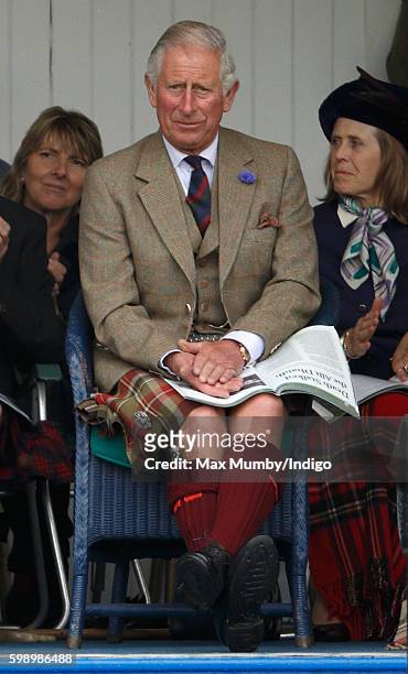 Prince Charles, Prince of Wales attends the 2016 Braemar Highland Gathering at The Princess Royal and Duke of Fife Memorial Park on September 3, 2016...