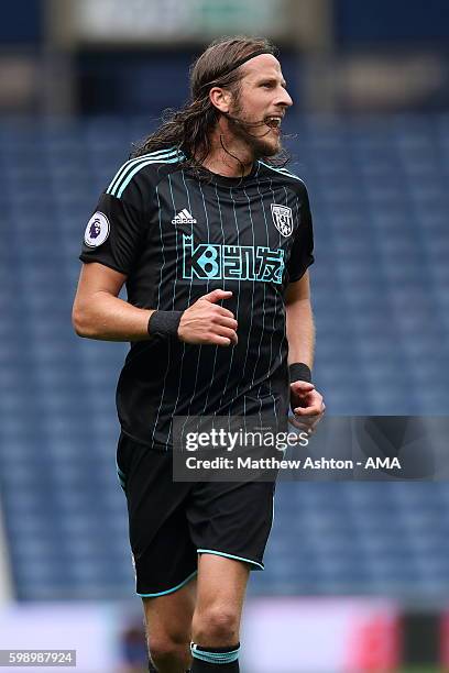 Jonas Olsson of West Bromwich Albion during the international friendly match between West Bromwich Albion and Delhi Dynamos at The Hawthorns on...