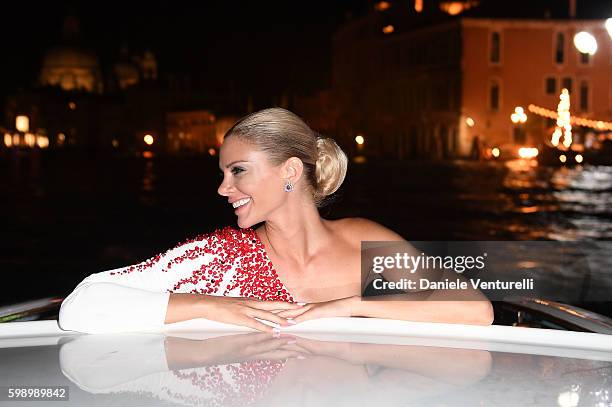 Ria Antoniou attends 'The Starry Late Party' Hosted By L'Uomo Vogue and Lamborghini during the 73rd Venice Film Festival on September 3, 2016 in...