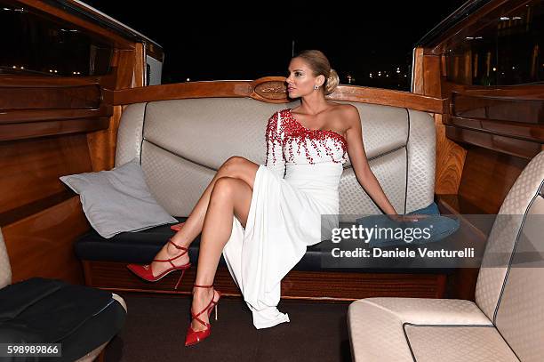 Ria Antoniou attends 'The Starry Late Party' Hosted By L'Uomo Vogue and Lamborghini during the 73rd Venice Film Festival on September 3, 2016 in...