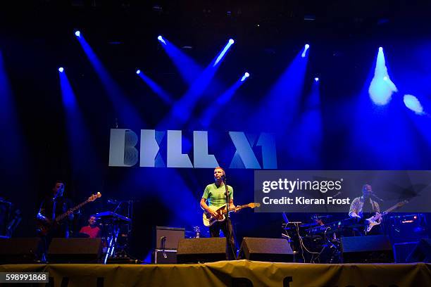 Dominic Philips, Paul Noonan and David Geraghty of Bell X1 performs at electric Picnic at Stradbally Hall Estate on September 3, 2016 in Dublin,...