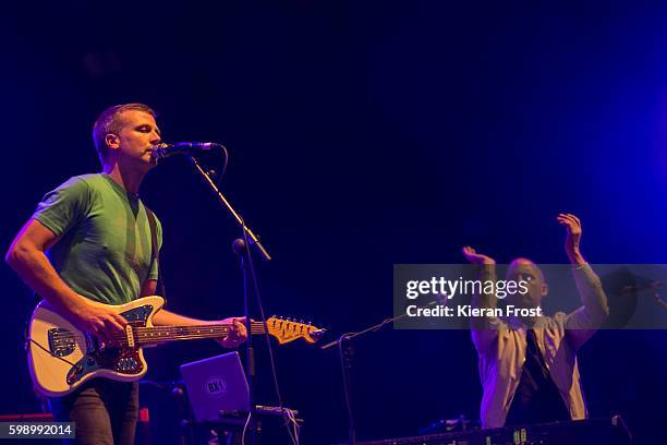 Paul Noonan and David Geraghty of Bell X1 performs at electric Picnic at Stradbally Hall Estate on September 3, 2016 in Dublin, Ireland.