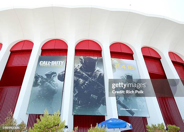 Signage is seen at The Ultimate Fan Experience, Call Of Duty XP 2016, presented by Activision, at The Forum on September 3, 2016 in Inglewood,...