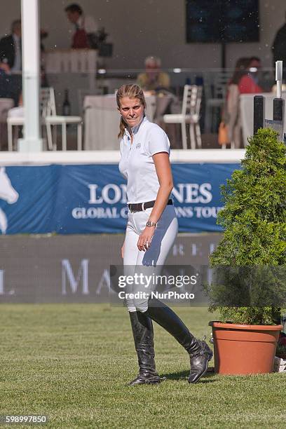 Athina Onassis De Miranda during the equestrian circuit, 104 Concurso de Saltos Hípicos Internacional 5* Madrid Longines Global Champions Tour.