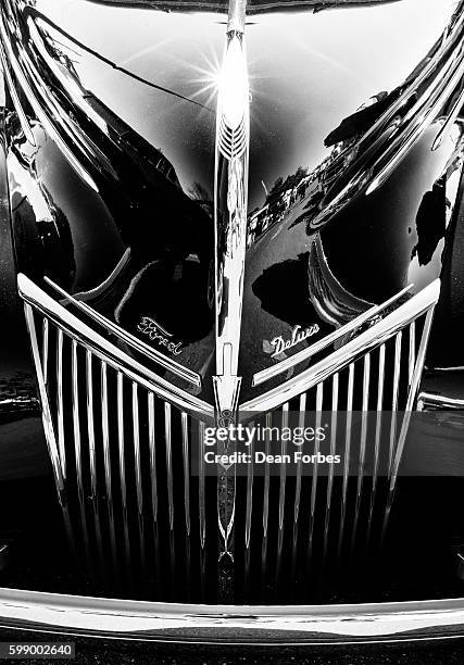 ford deluxe - hood ornament stock pictures, royalty-free photos & images