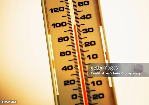 thermometer showing normal human body temperature - heat imagens e fotografias de stock