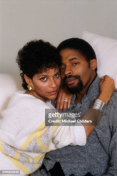 American actress, director and producer Debbie Allen and her husband Norm Nixon at home in Los Angeles.