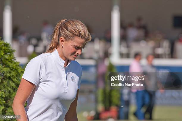 Athina Onassis De Miranda during the equestrian circuit, 104 Concurso de Saltos Hípicos Internacional 5* Madrid Longines Global Champions Tour.