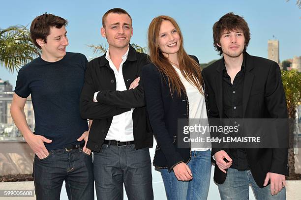 Jules Pelissier, Arthur Masset, Laurent Delbecque and Ana Girardot at the photo call for ?Lights Out? during the 63rd Cannes International Film...