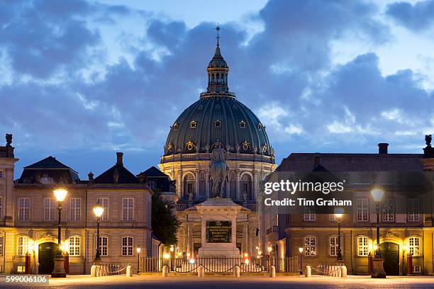 Amalienborg Royal Palace in Copenhagen, Denmark.
