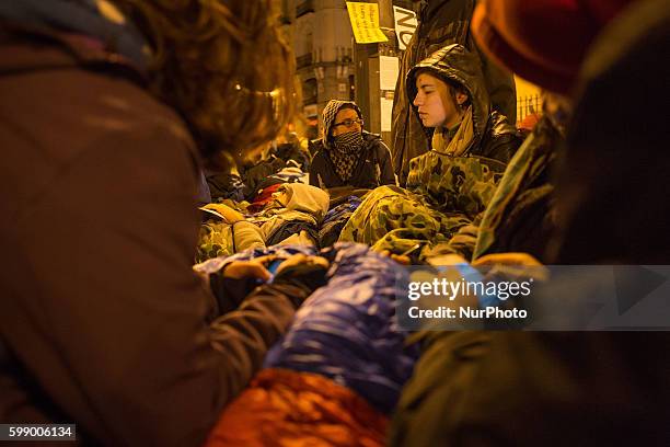 Third day of demonstration in Madrid, Spain, on March 24, 2014. People were in the street to protest againt the crisis and for the release of...